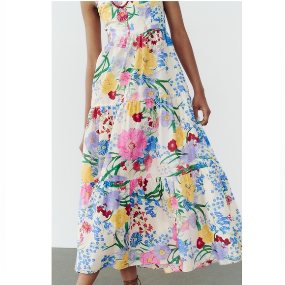 Zara FLORAL PRINT DRESS - Picture 4 of 16